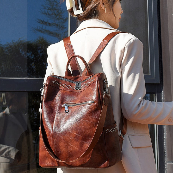 Natalia – Elegante Vintage Multifunctionele Rugzak voor Dames