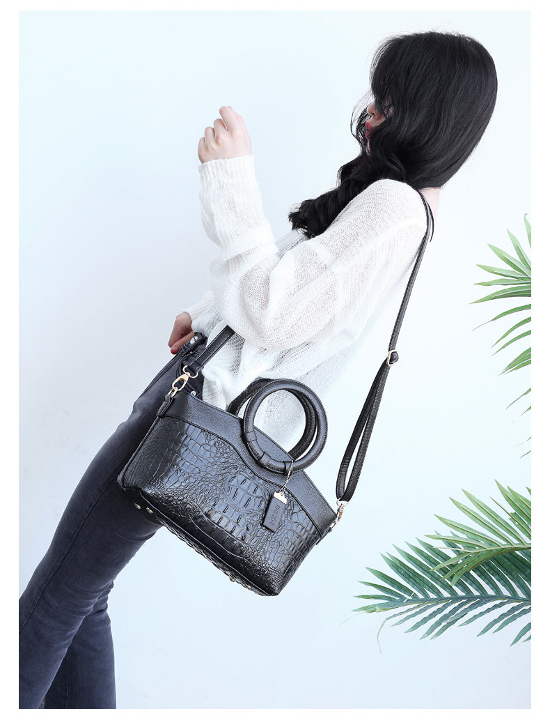 Oriana - Retro Gradient Crocodile Handtas