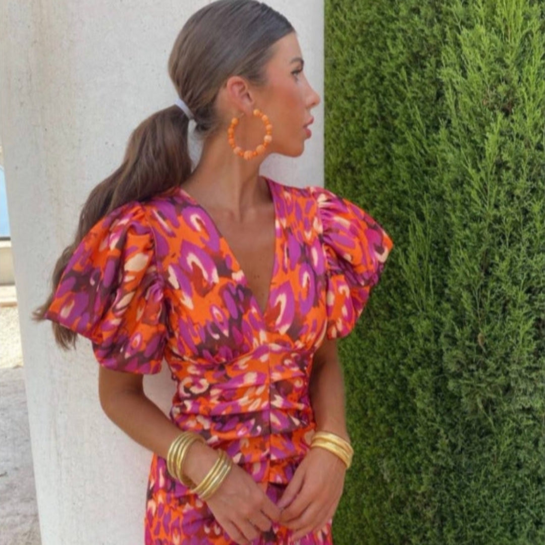 Marysa - Lange en kleurrijke jurk