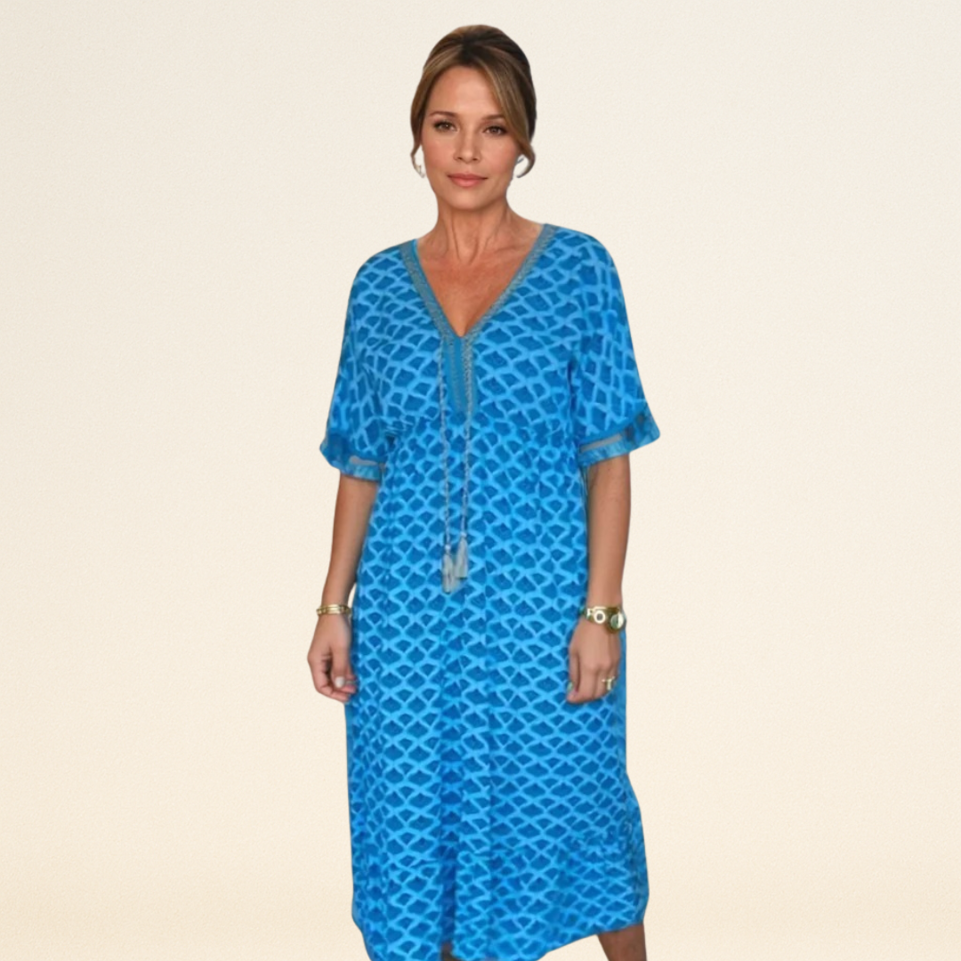 Jelly – Versierde V-Hals Jurk