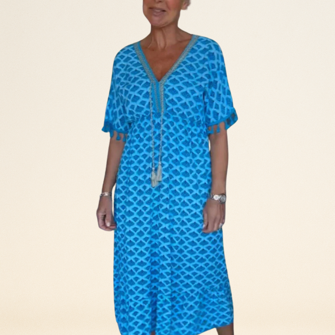 Jelly – Versierde V-Hals Jurk