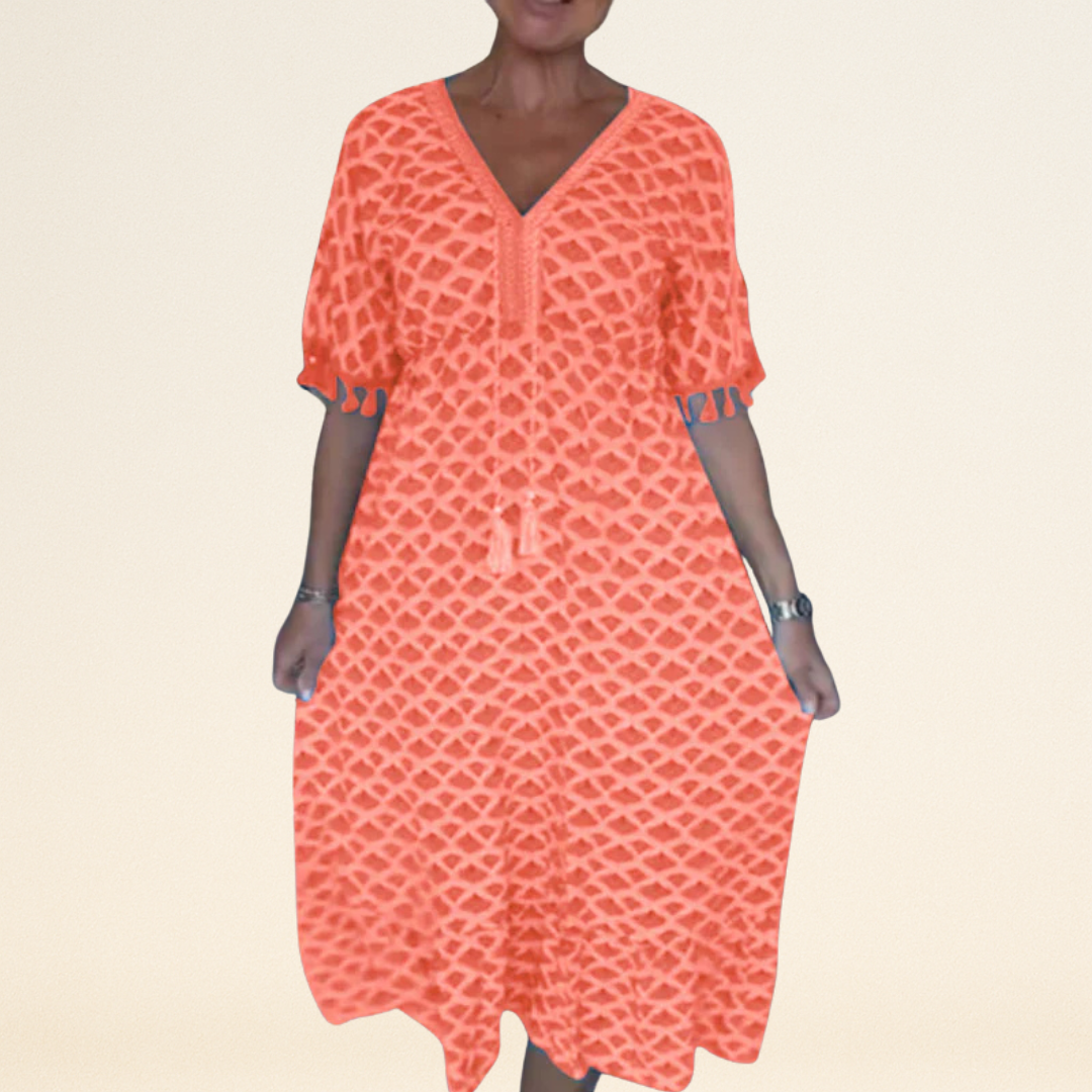 Jelly – Versierde V-Hals Jurk