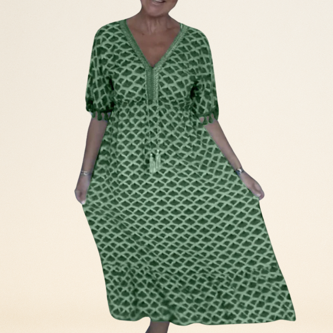 Jelly – Versierde V-Hals Jurk