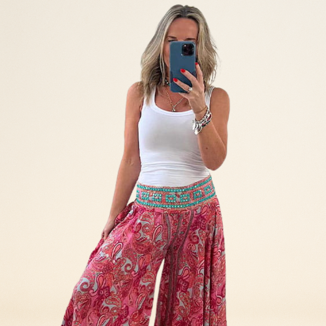Kelly – Kleurrijke Palazzo Broek