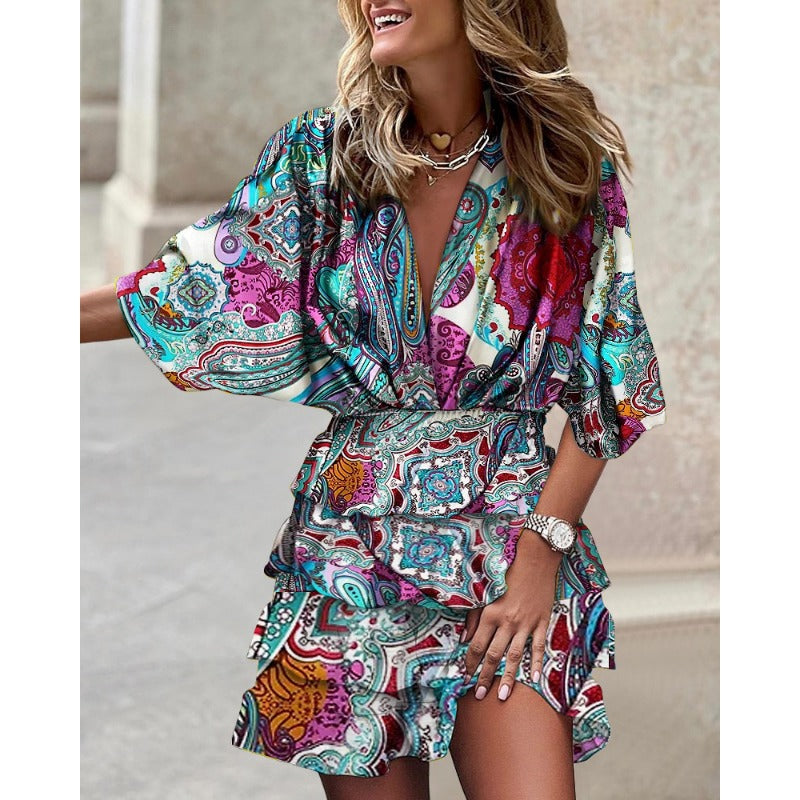 Francesca – Stijlvolle Jurk met Print