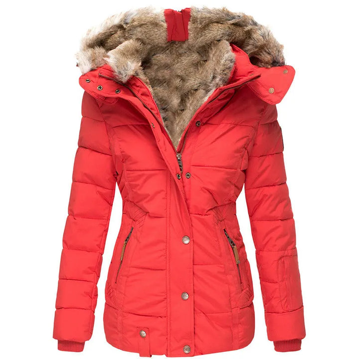 Alida - Warme Winterjas met Bont