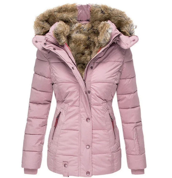 Alida - Warme Winterjas met Bont