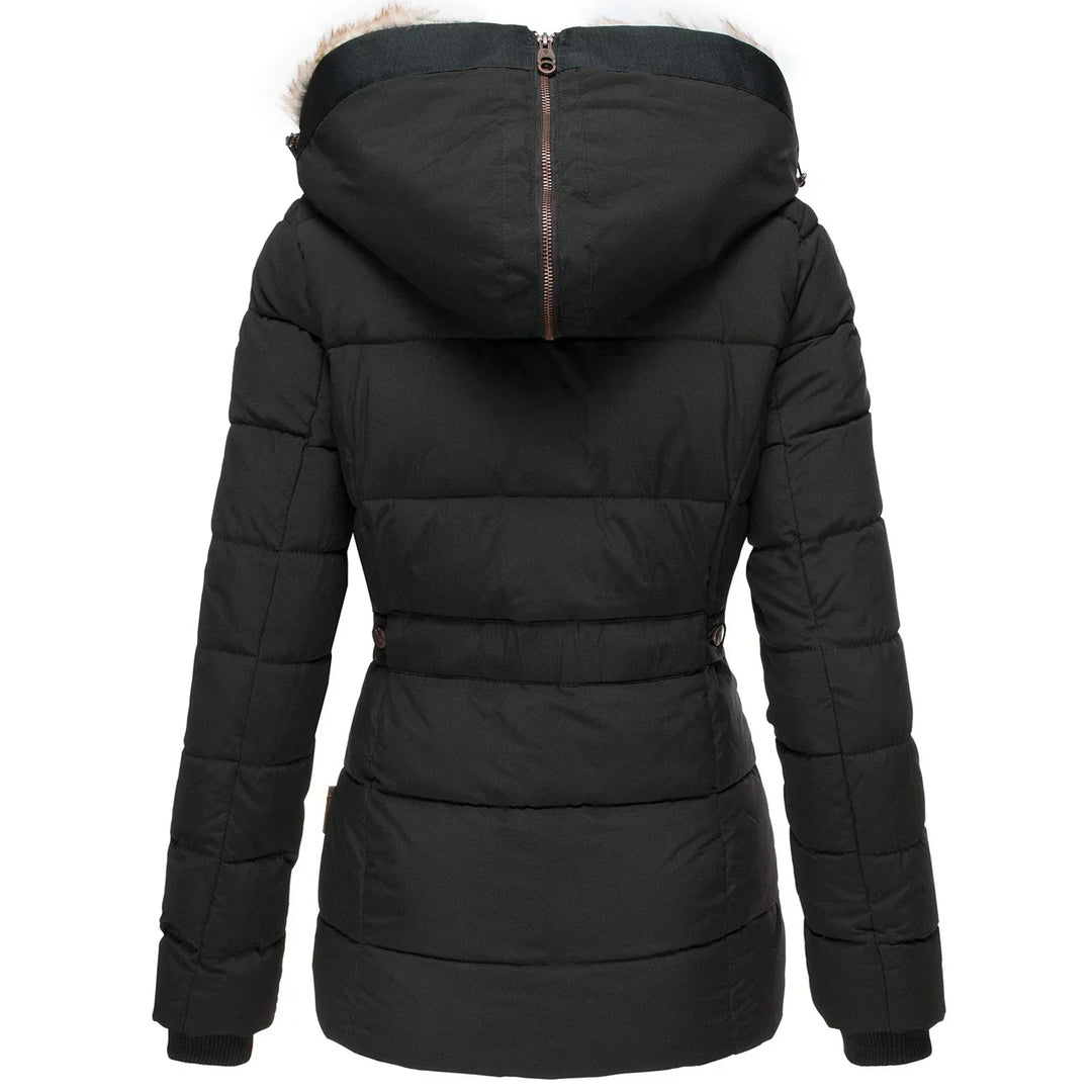 Alida - Warme Winterjas met Bont
