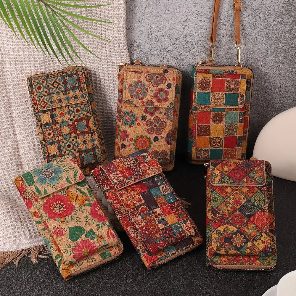 Julia – Boho Bloemen Crossbody Portemonnee Voor Dames