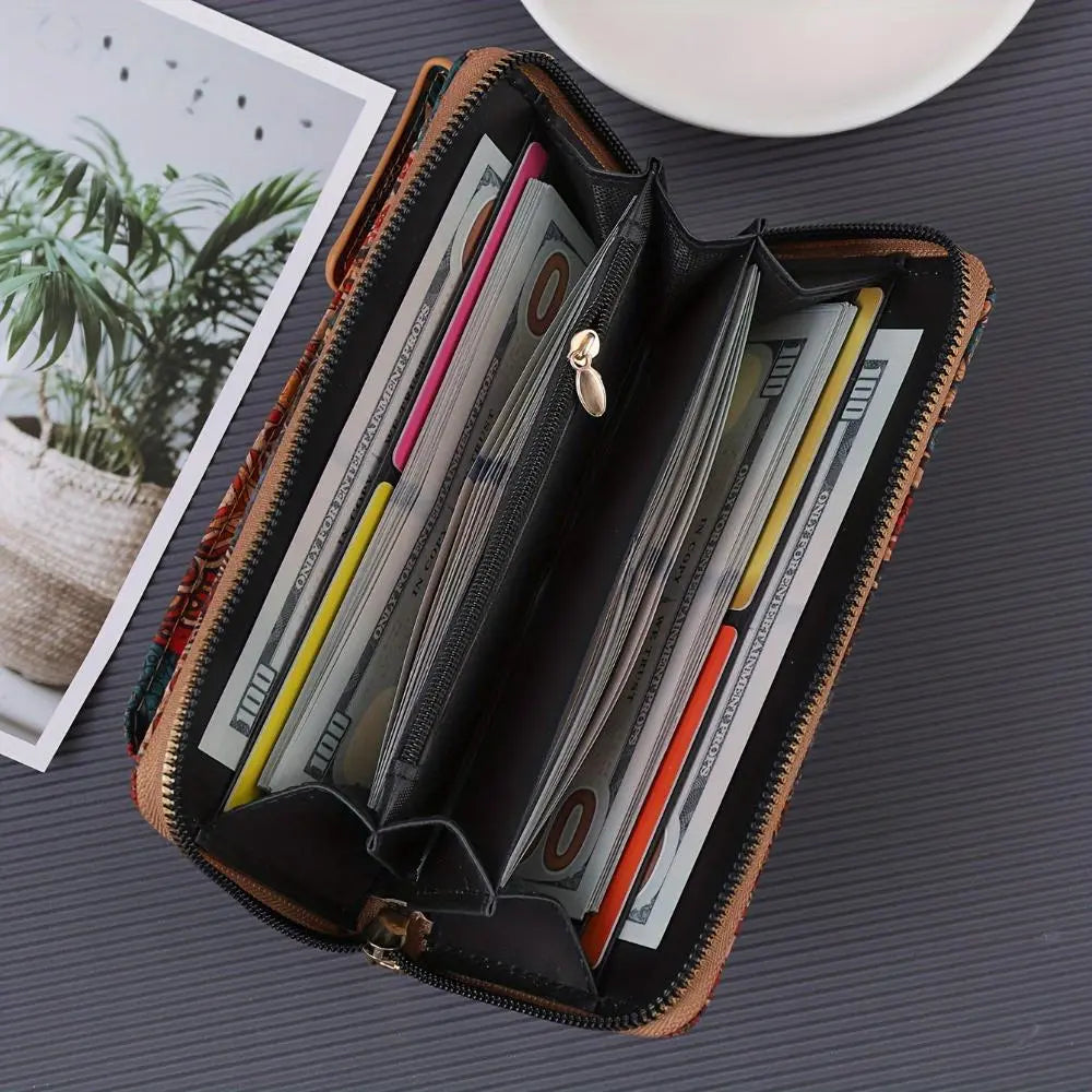 Julia – Boho Bloemen Crossbody Portemonnee Voor Dames