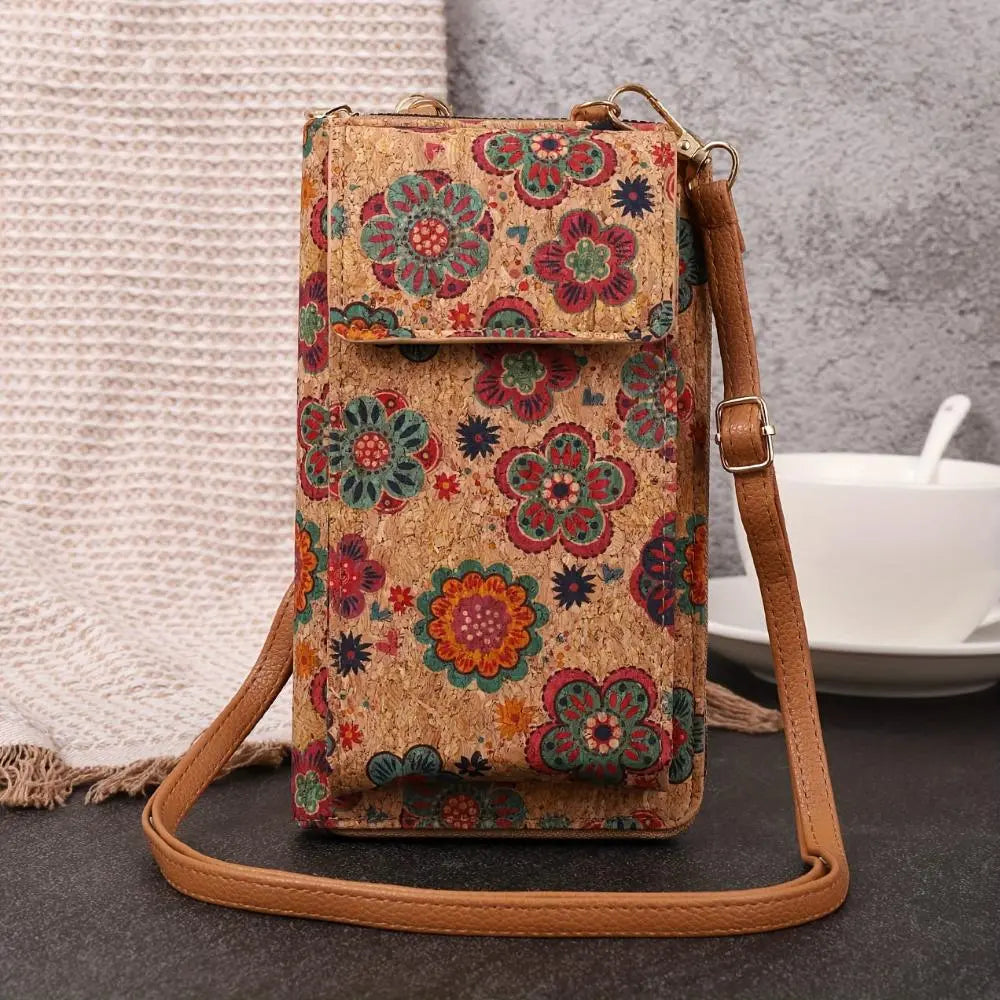 Julia – Boho Bloemen Crossbody Portemonnee Voor Dames