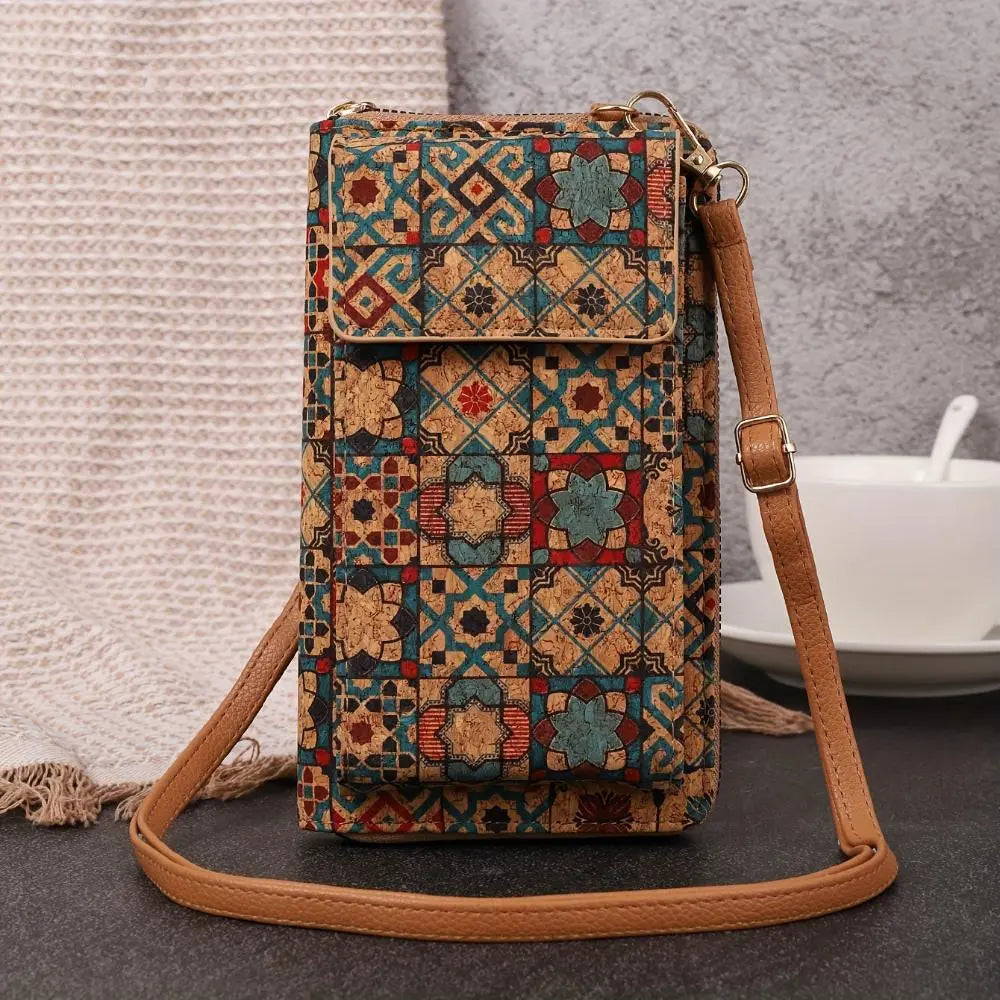 Julia – Boho Bloemen Crossbody Portemonnee Voor Dames