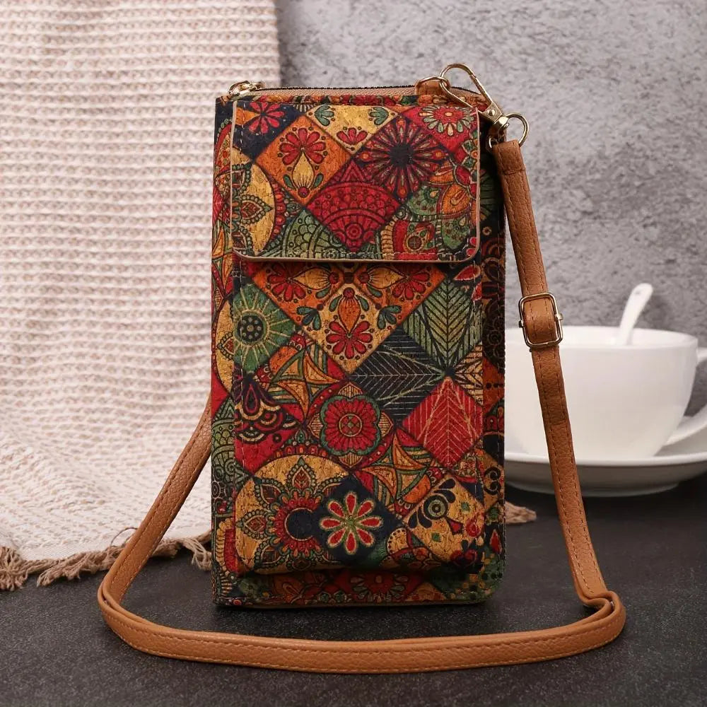 Julia – Boho Bloemen Crossbody Portemonnee Voor Dames