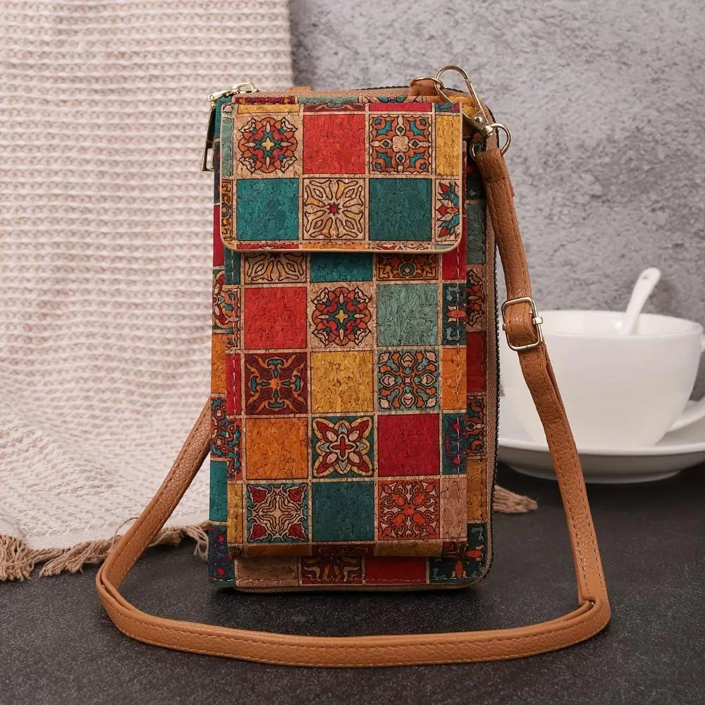 Julia – Boho Bloemen Crossbody Portemonnee Voor Dames
