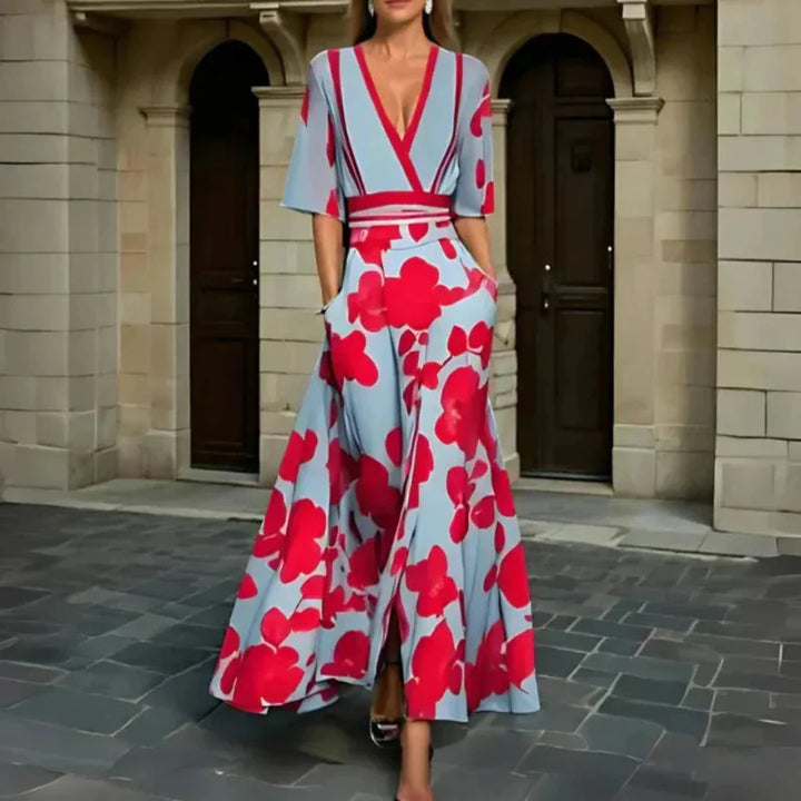 Pien - Elegante en bloemrijke wikkeljurk