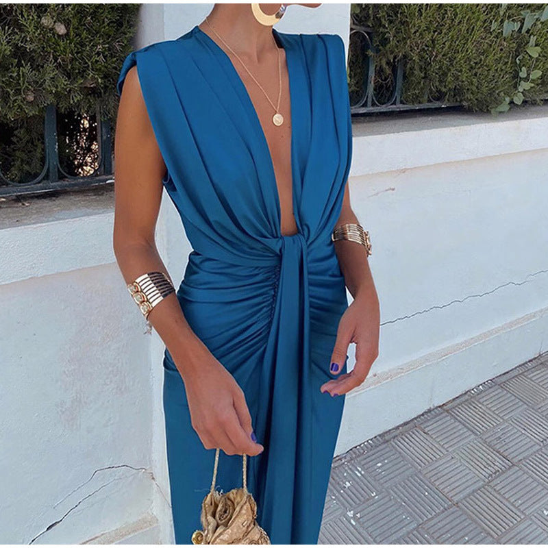 Crocetta - Elegante Diepe Halslijn Jurk