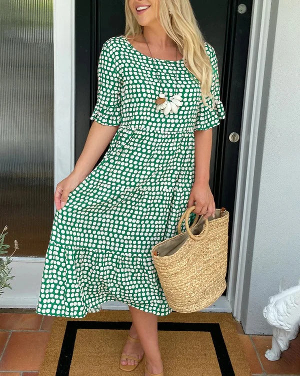 Liesbeth - Relaxed Tiered Midi Jurk