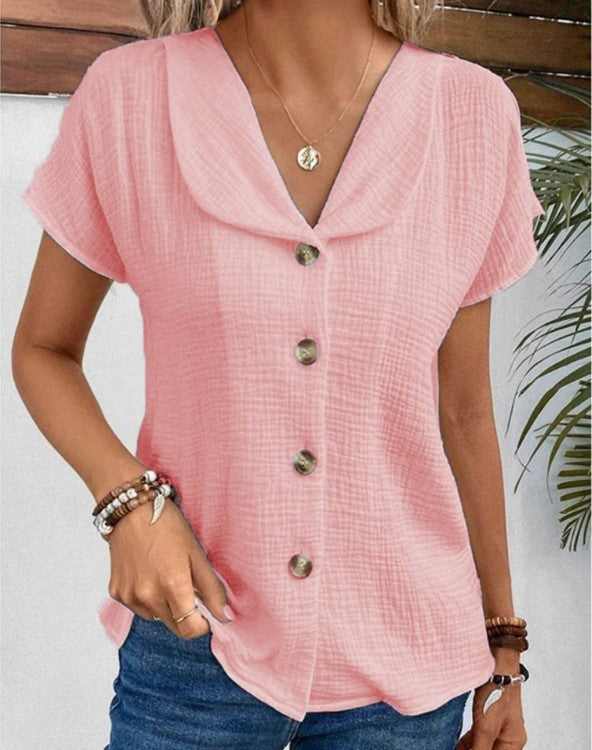 Tova – Zomers Blouse met Relaxte Pasvorm