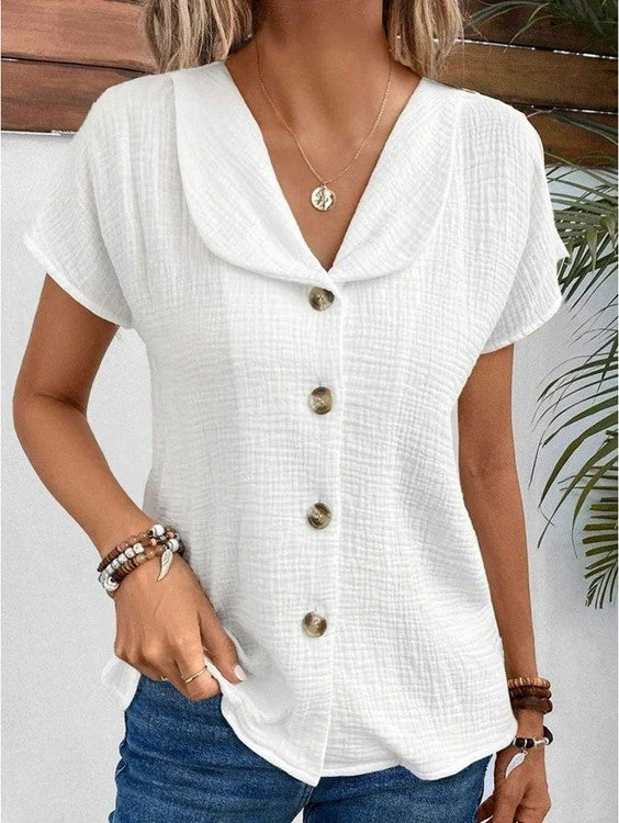Tova – Zomers Blouse met Relaxte Pasvorm