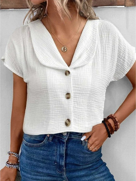 Tova – Zomers Blouse met Relaxte Pasvorm