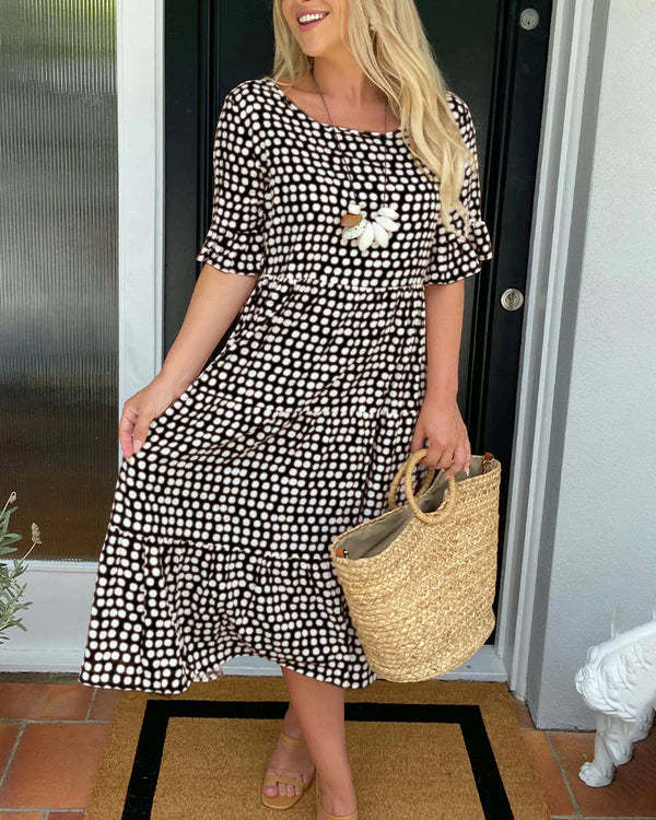 Liesbeth - Relaxed Tiered Midi Jurk