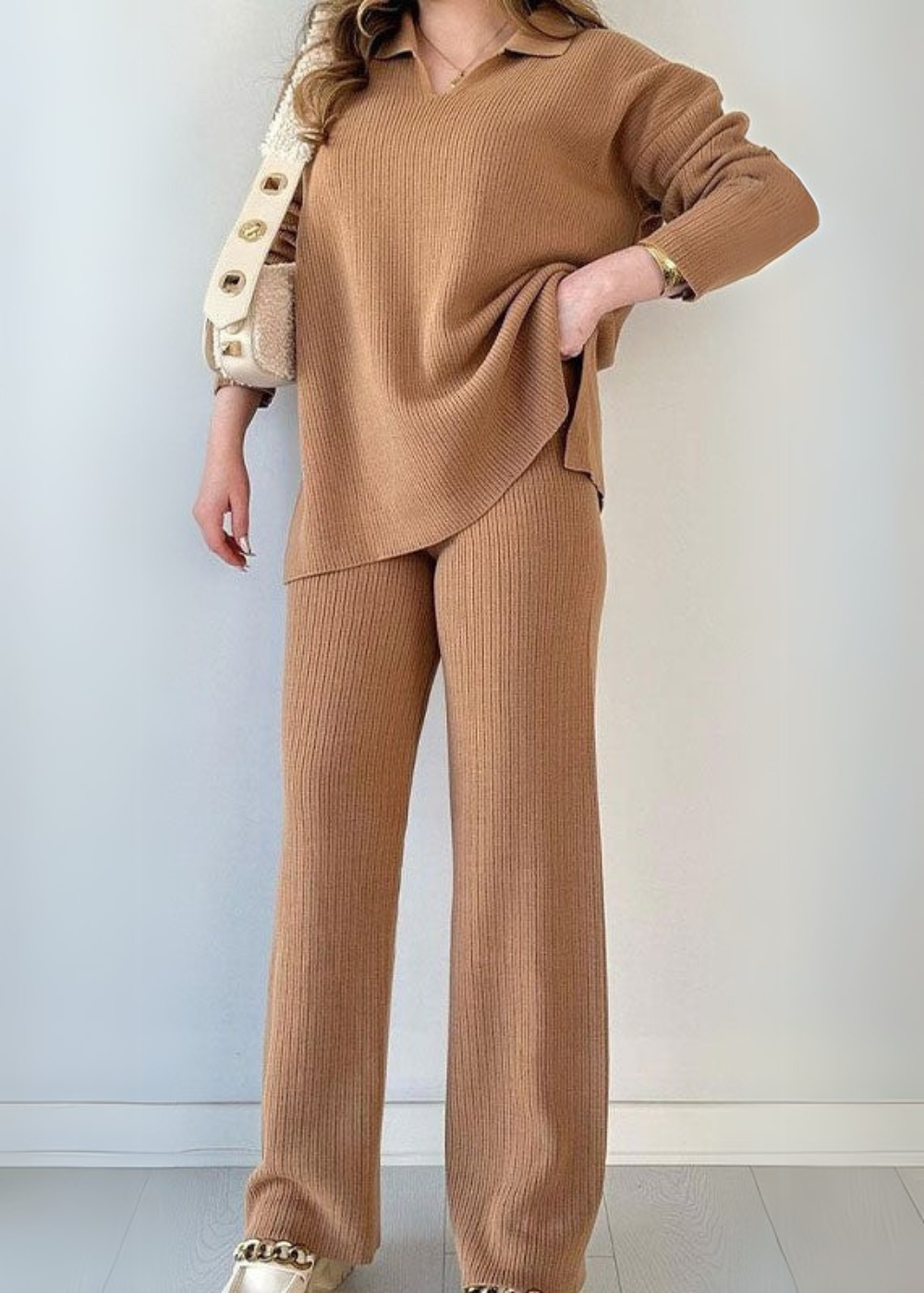 Addison – Casual Geribde 2-Delige Set voor Dames