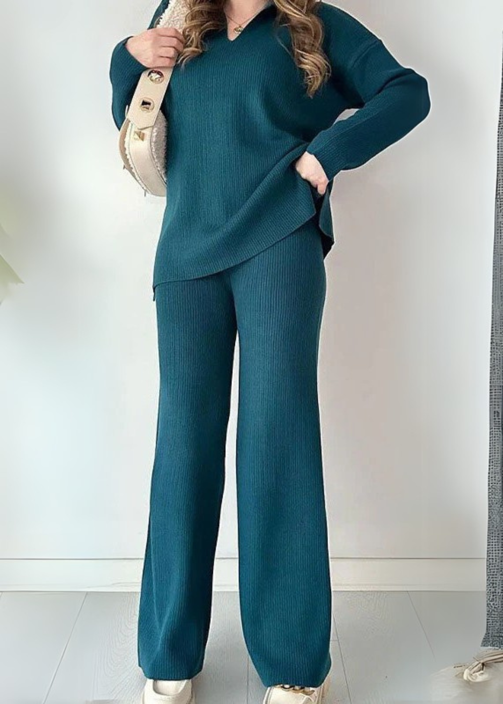 Addison – Casual Geribde 2-Delige Set voor Dames