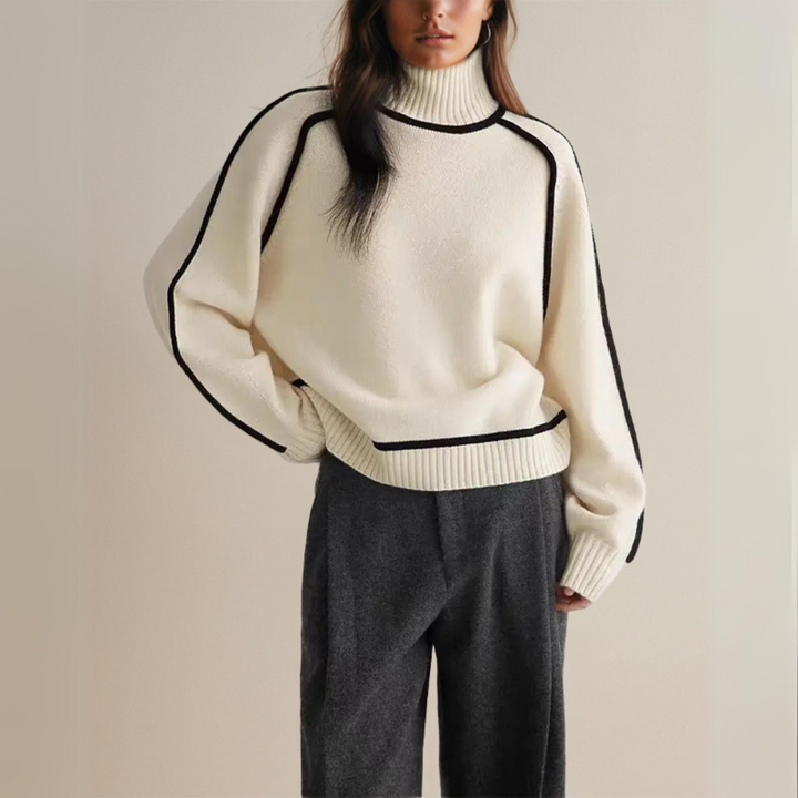 Bella - Loose Fit Coltrui met Strepen