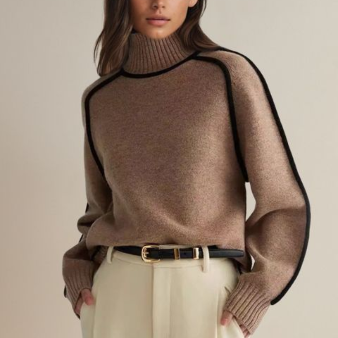 Bella - Loose Fit Coltrui met Strepen