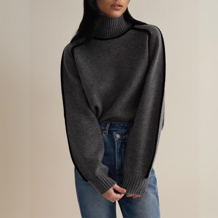 Bella - Loose Fit Coltrui met Strepen