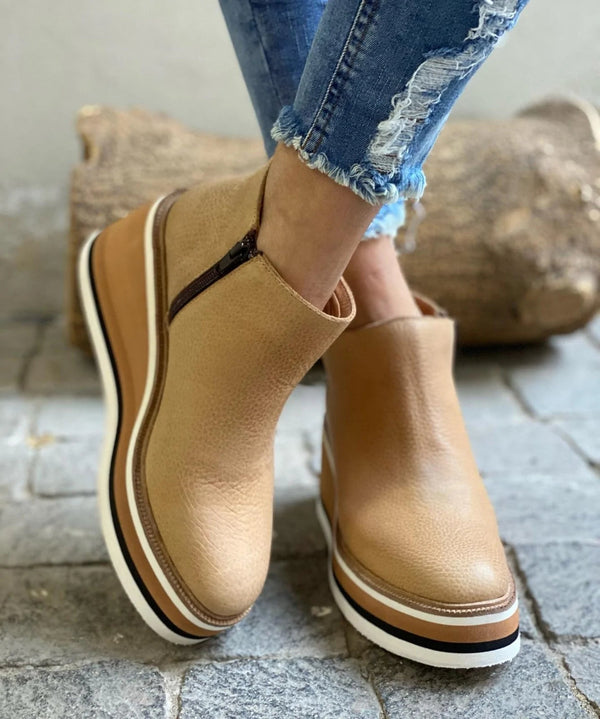 Xanthe - Trendy Dames Enkellaarsjes met Sleehak