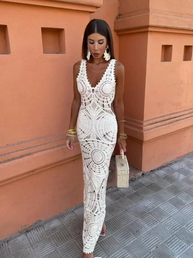 Liselotte - Maxi Jurk met V-Hals
