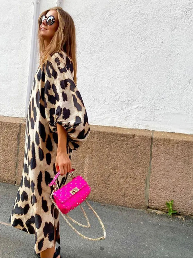 Lisa – Jurk met Luipaardprint