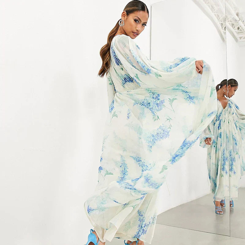 Nora – Blue Ocean Maxi Jurk