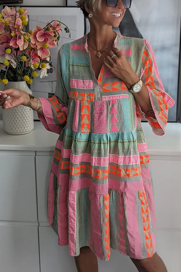 Marijke - Boho Stappen Swingjurk
