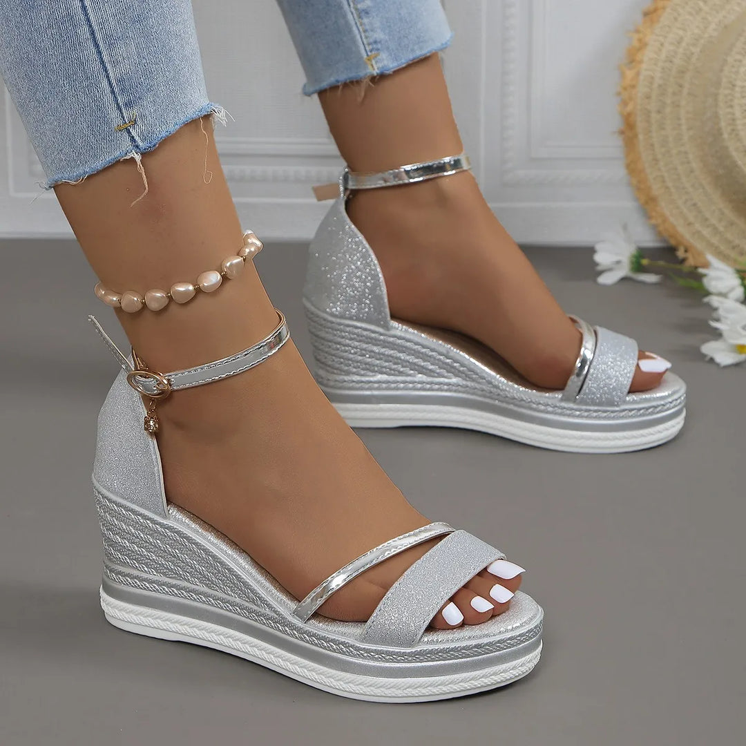 Maren – Comfortabele Platformsleehak Sandalen