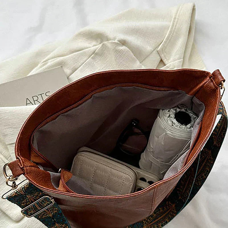 Alora – Vintage PU Leren Crossbody Schoudertas