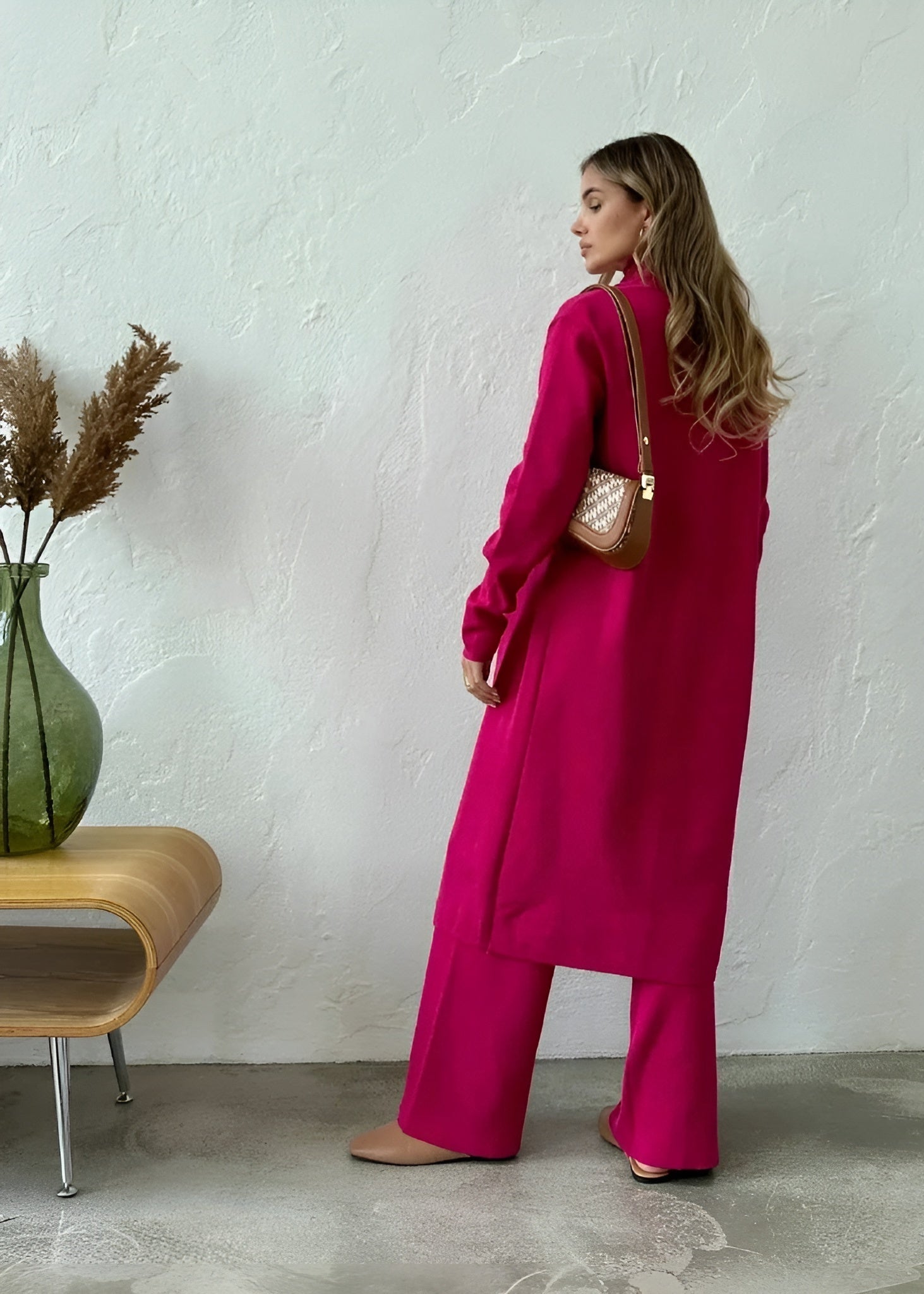 Bianca - Elegante Geribde Gebreide 3-Delige Loungewear Set