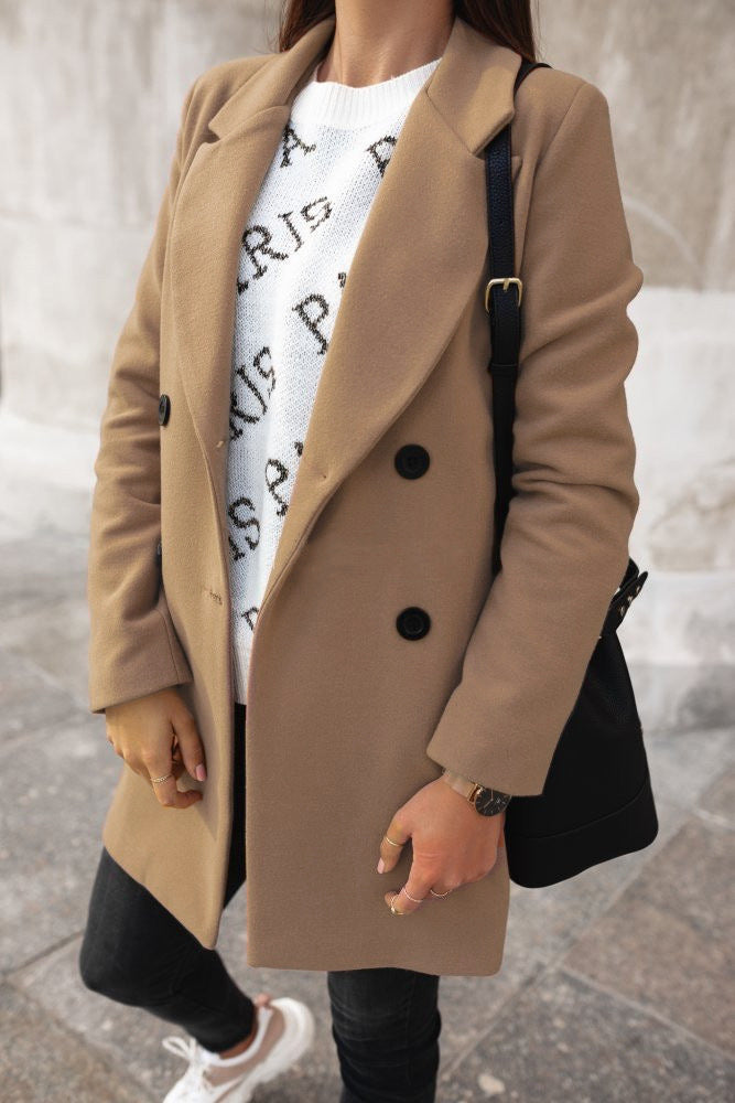 Celine – Chique Dubbelgeknoopte Jas