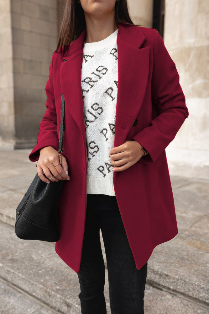 Celine – Chique Dubbelgeknoopte Jas