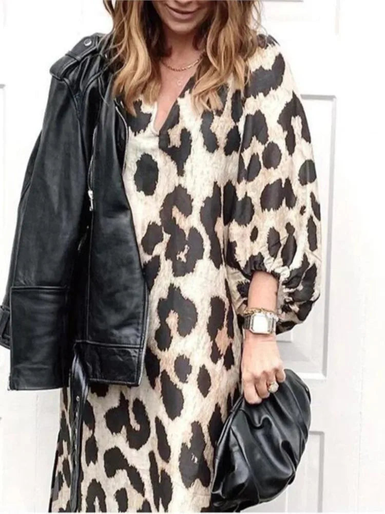 Lisa – Jurk met Luipaardprint