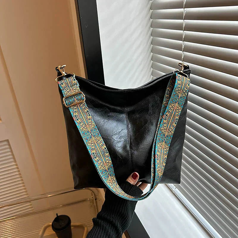 Alora – Vintage PU Leren Crossbody Schoudertas