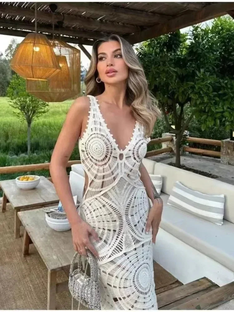 Liselotte - Maxi Jurk met V-Hals