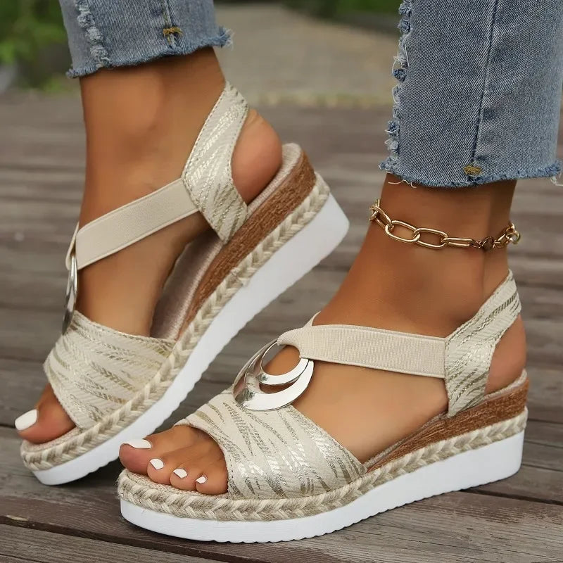 Mavis - Platform Orthopedische Sandalen met Slangenprint