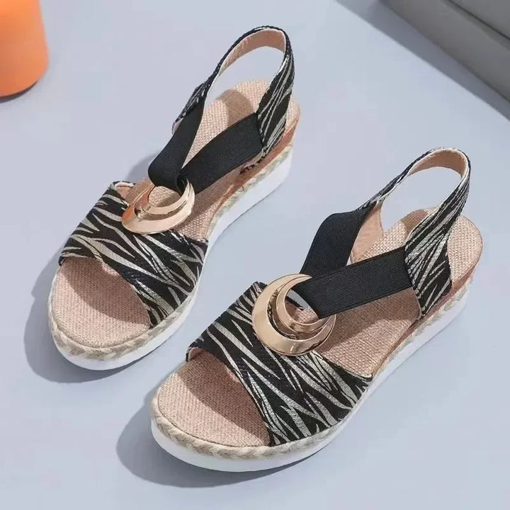 Mavis - Platform Orthopedische Sandalen met Slangenprint