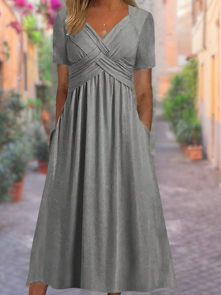Isra - Comfortabele Zomerjurk met V-hals