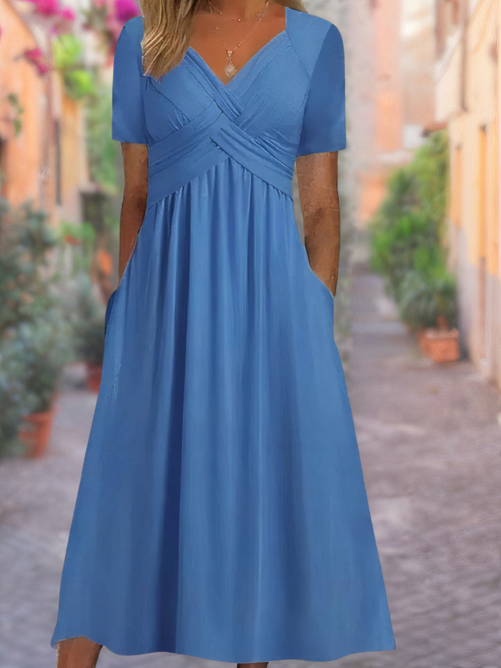 Isra - Comfortabele Zomerjurk met V-hals