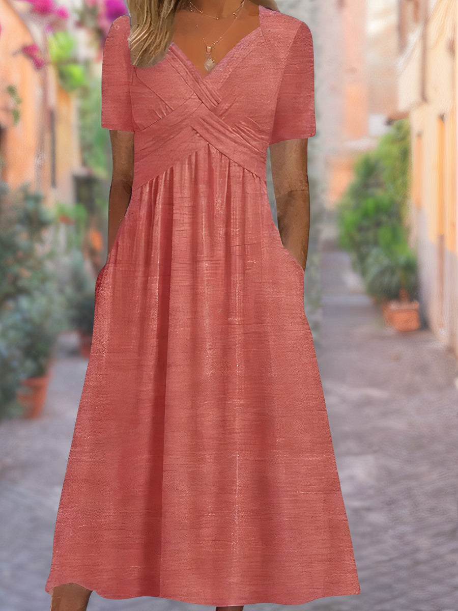 Isra - Comfortabele Zomerjurk met V-hals