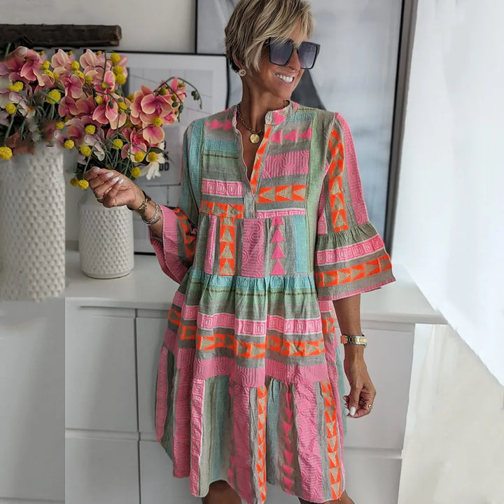Marijke - Boho Stappen Swingjurk