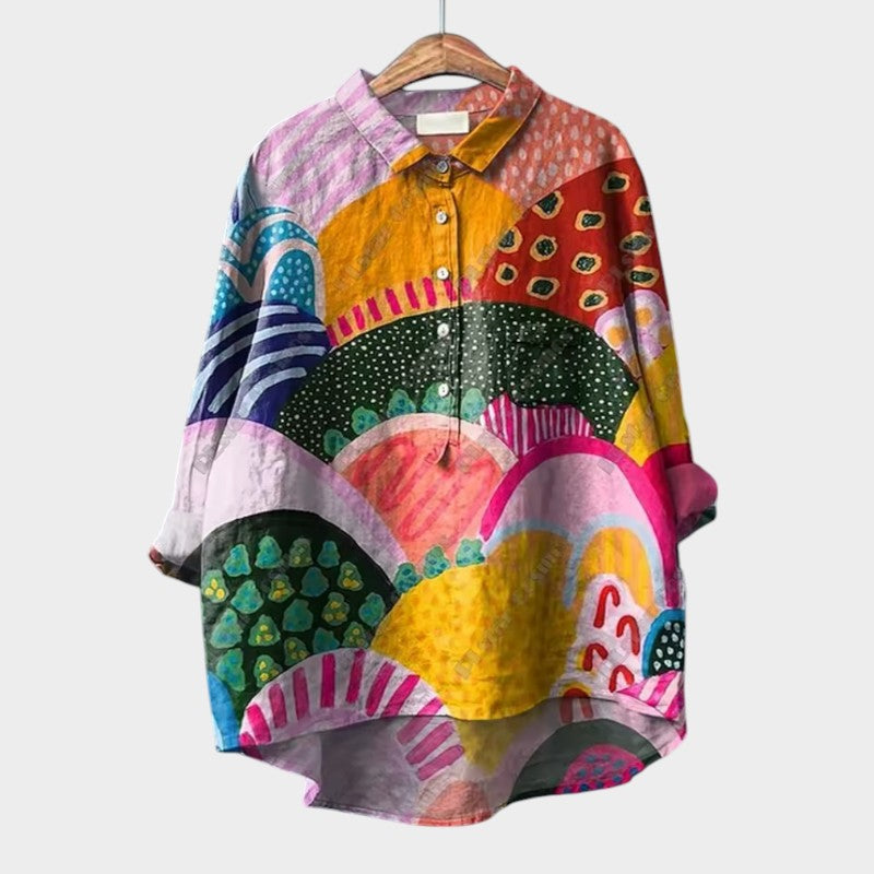 Dottie – Blouse met Natuurmotief
